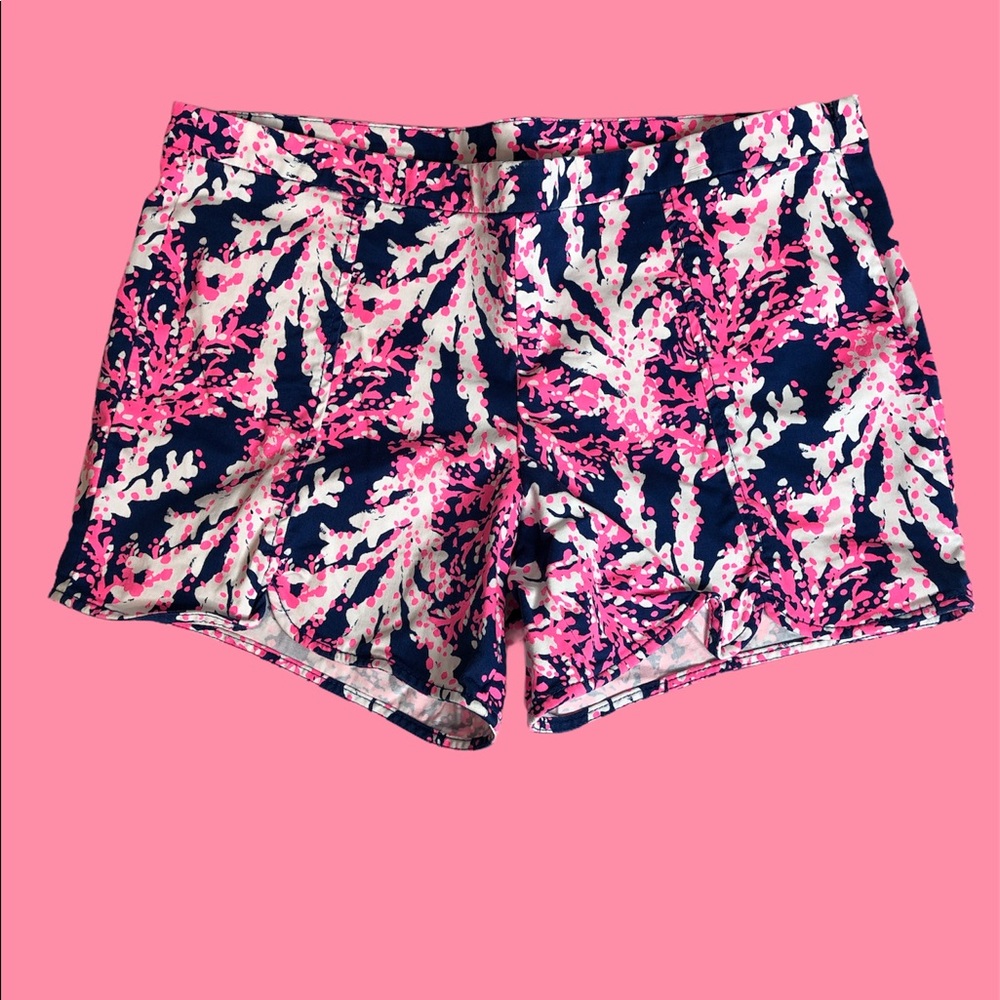 Lilly Pulitzer Womens Shorts With Coral Pattern
